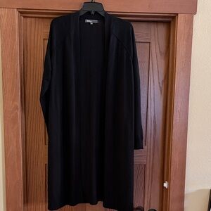 89th & Madison Classic Black Long Cardigan